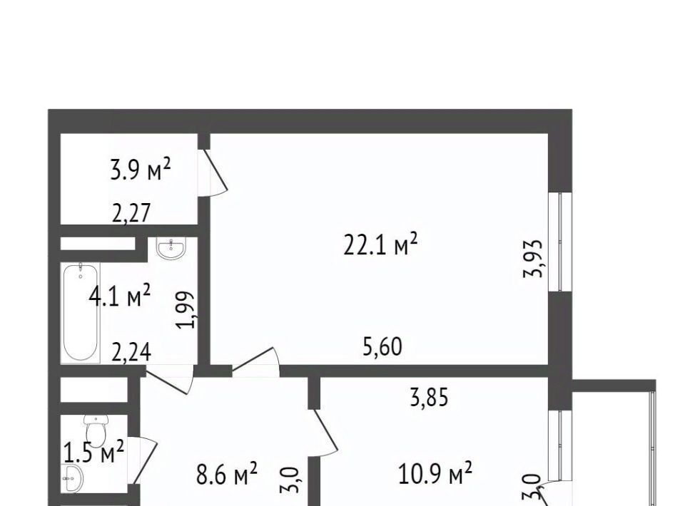 квартира г Новый Уренгой мкр Оптимистов 4/2 фото 2