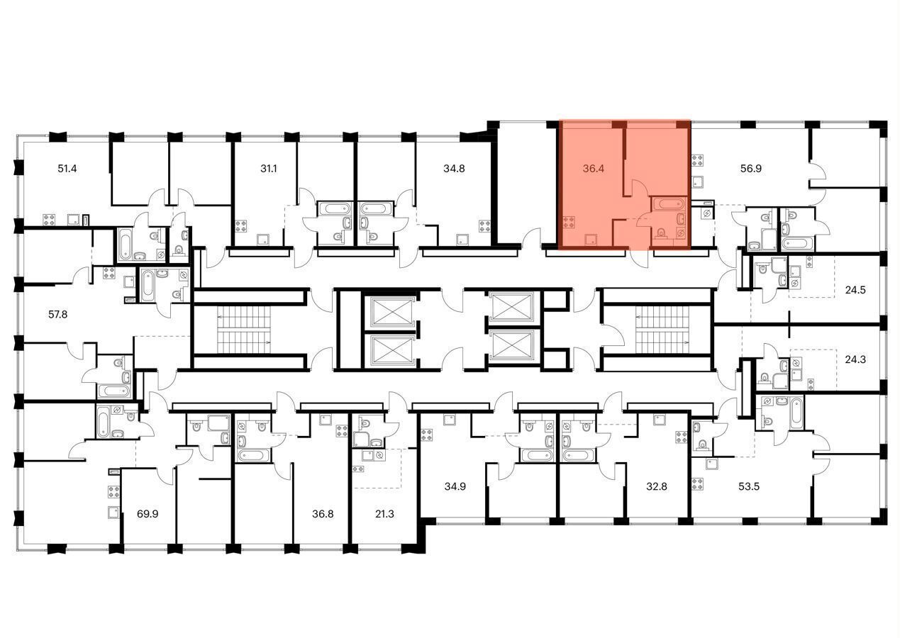 квартира г Москва ул Ижорская Грачёвская, з/у 6/4, корп. 2. 3 фото 2