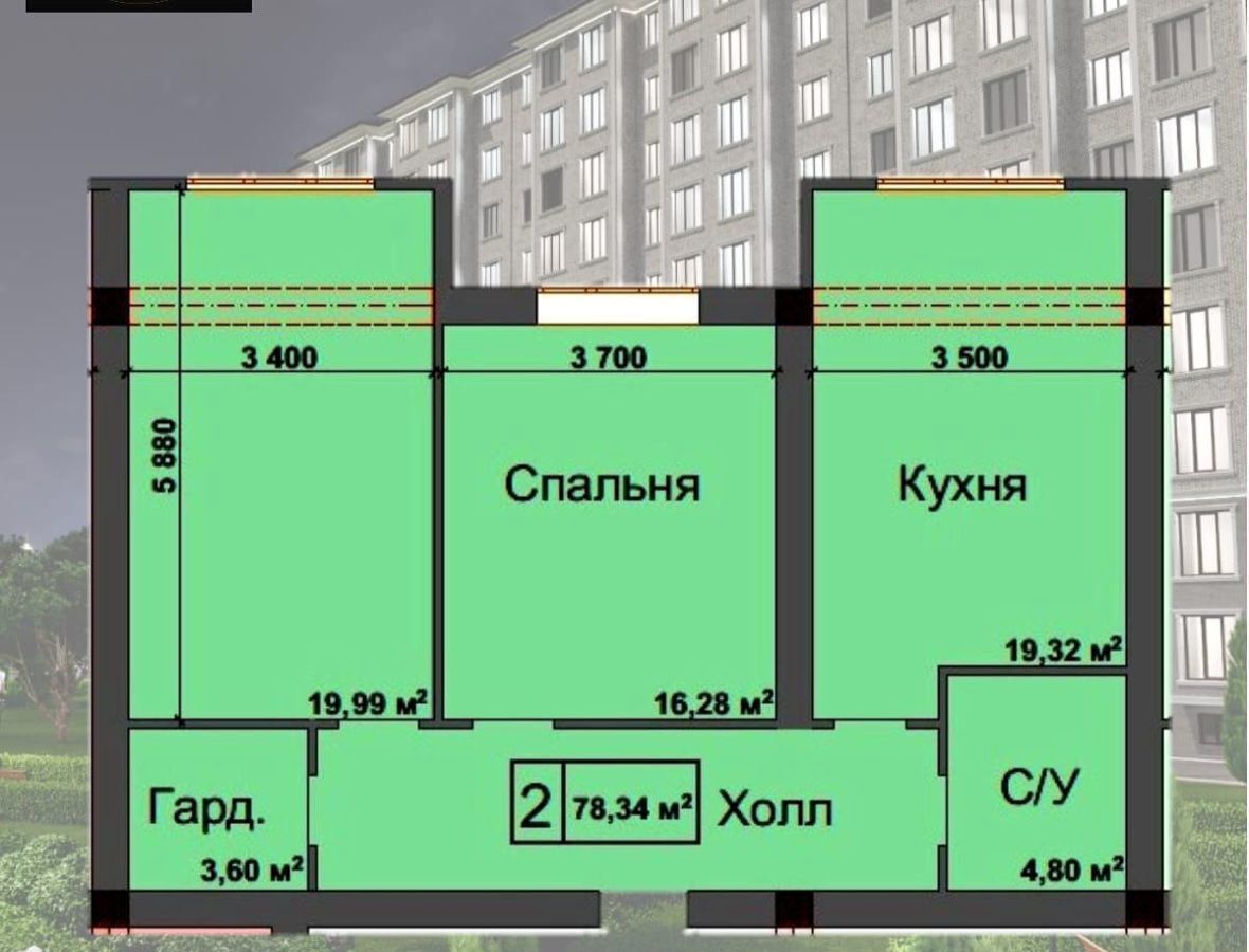 квартира г Нальчик Горная ул Ватутина 29б блок Ж фото 4