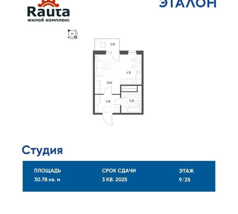 квартира г Екатеринбург Старая Сортировка Уралмаш ЖК Раута жилой район Сортировочный фото 1