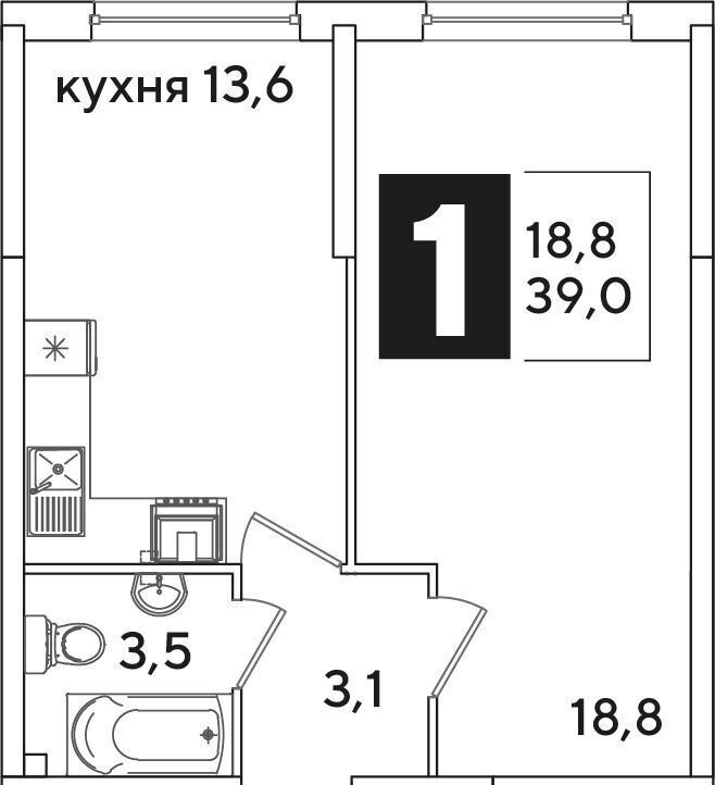 квартира г Краснодар р-н Прикубанский ул Западный Обход 43 фото 2