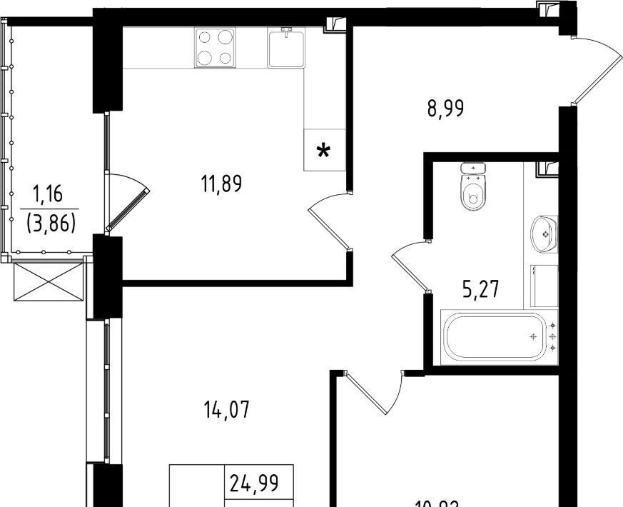 квартира г Казань ул Михаила Миля 3 Казань, Северный Вокзал фото 1