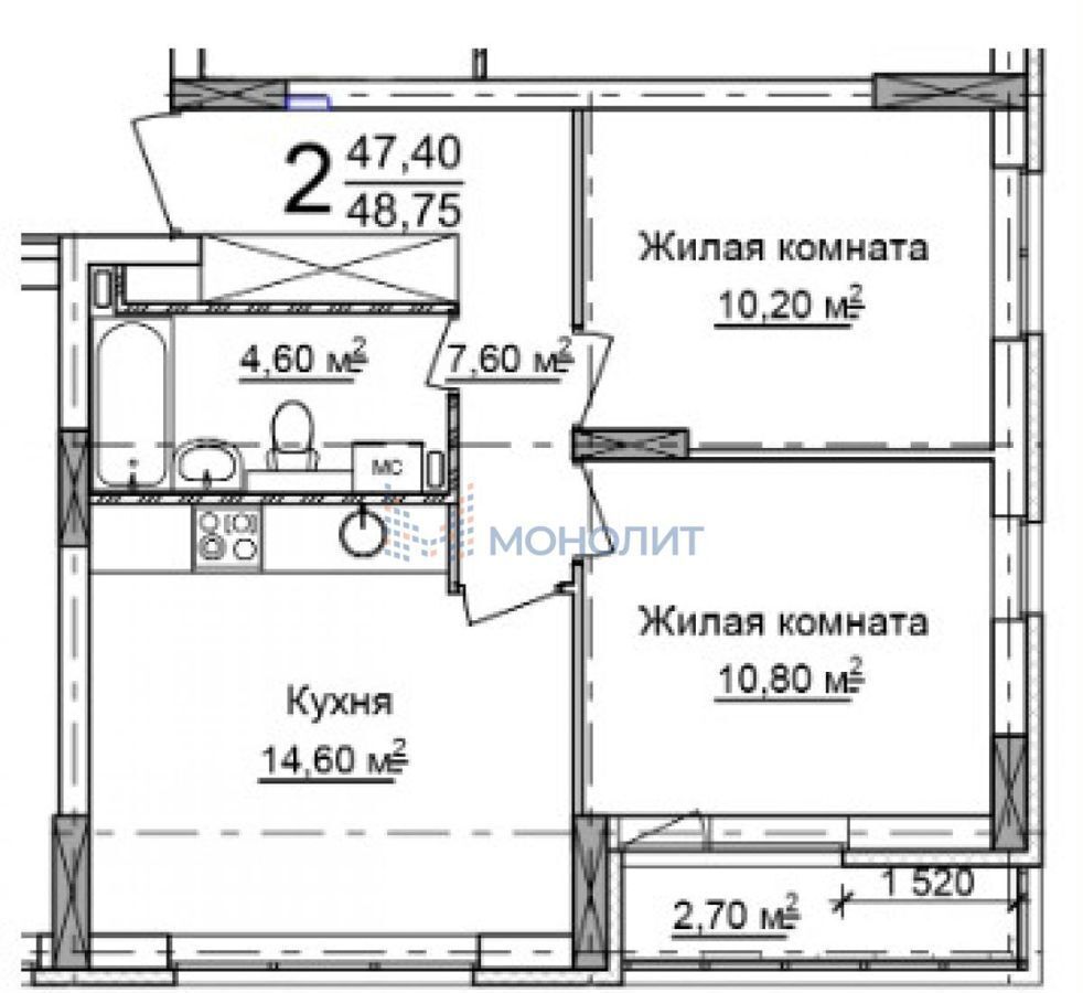 квартира г Нижний Новгород Парк культуры ул Красноуральская 6 фото 1