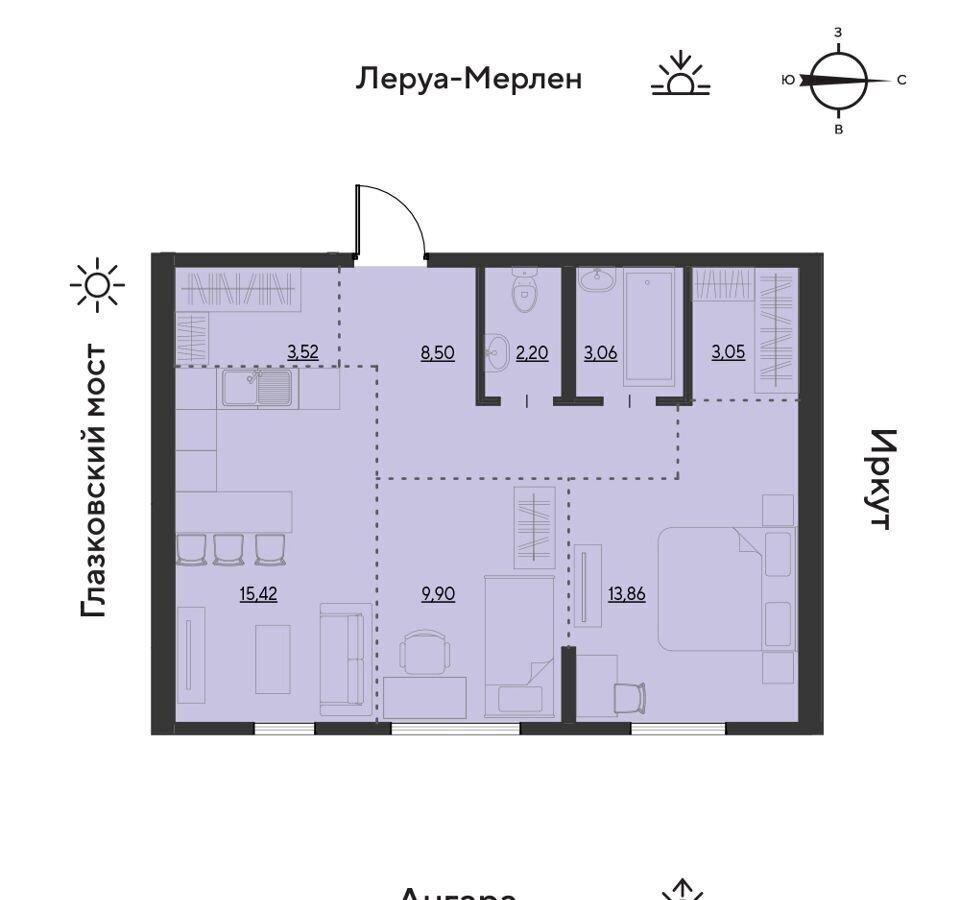 квартира г Иркутск р-н Свердловский ул Набережная Иркута 23 фото 1