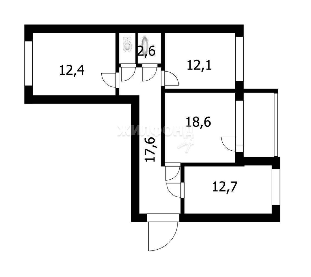 квартира г Новосибирск ул Виктора Уса 3 Площадь Маркса фото 18