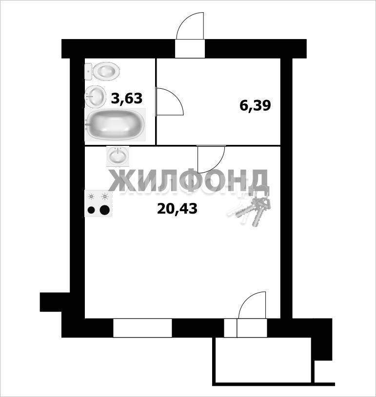 квартира г Новосибирск ул Есенина 67 Золотая нива фото 5