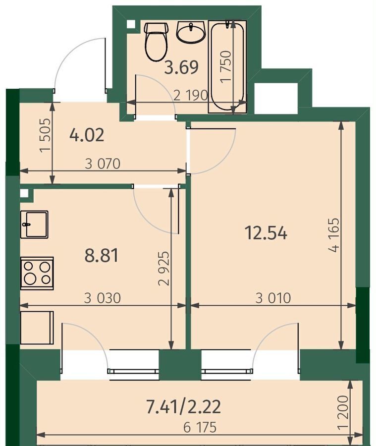 квартира г Казань метро Горки ул Бухарская 32 корп. 1 фото 30