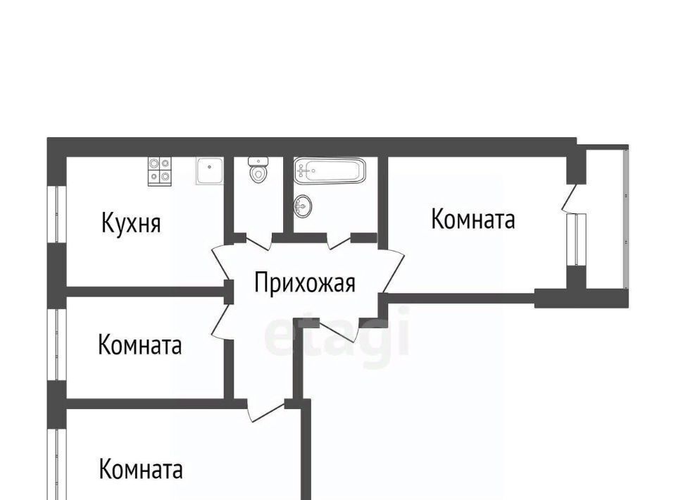 квартира р-н Белгородский п Дубовое Дубовское с/пос, ул. Чудесная, 6 фото 34