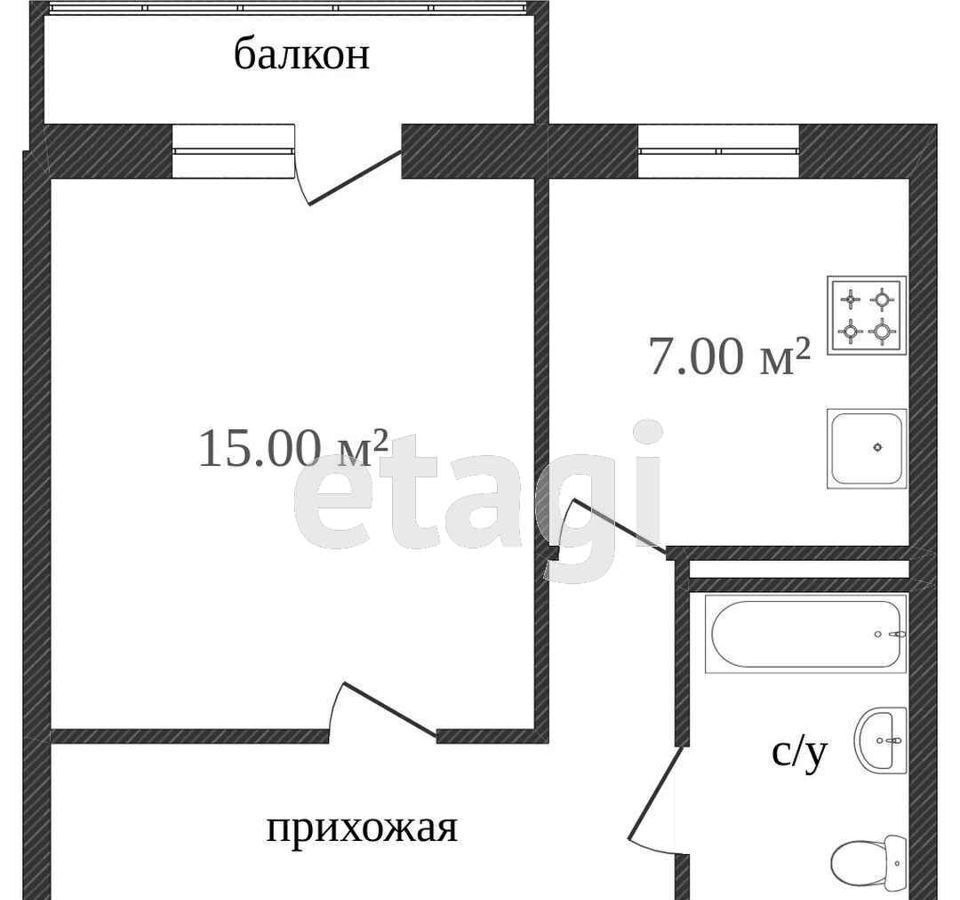 квартира г Калуга р-н Октябрьский ул Советская 5 мкр-н Турынино фото 26