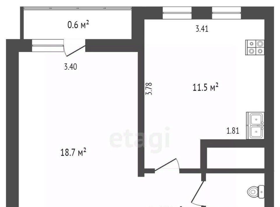 квартира г Калининград р-н Центральный ул Тенистая аллея 36 фото 29