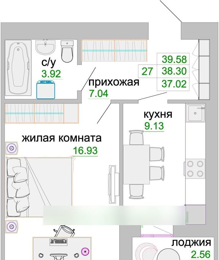 квартира р-н Зеленоградский г Зеленоградск ул Тургенева 16а корп. 2 фото 13