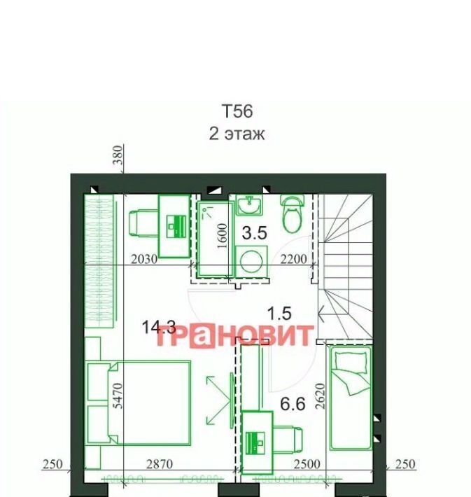 квартира р-н Новосибирский с Новолуговое мкр Березки 2 5-й кв-л, 13/1/4 фото 11