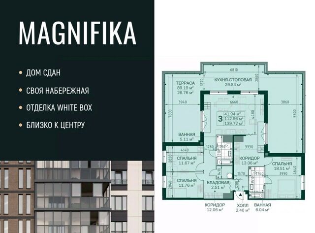 метро Новочеркасская ул Магнитогорская 2с/1 ЖК Magnifika Residence 3к фото