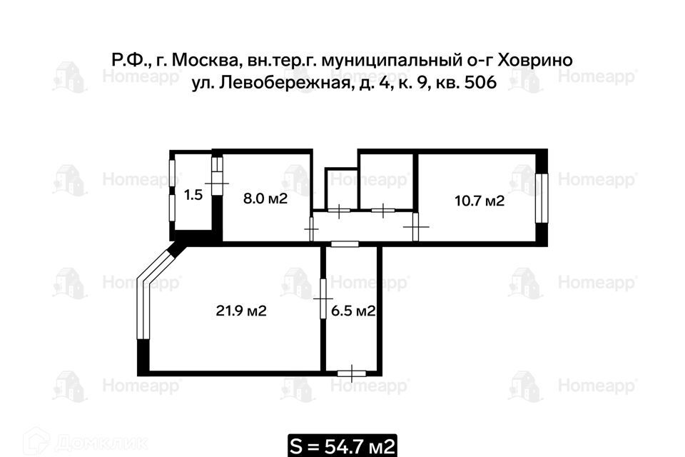 квартира г Москва ул Левобережная 4/9 Северный административный округ фото 2