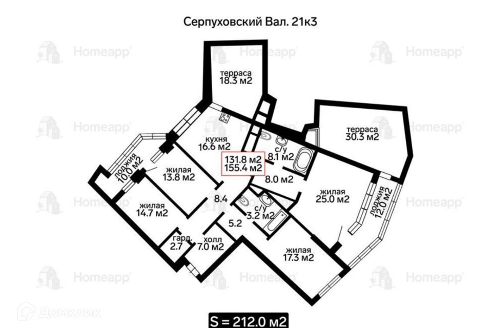 квартира г Москва ул Серпуховский Вал 21/3 ЖК «Донской Олимп» Южный административный округ фото 2