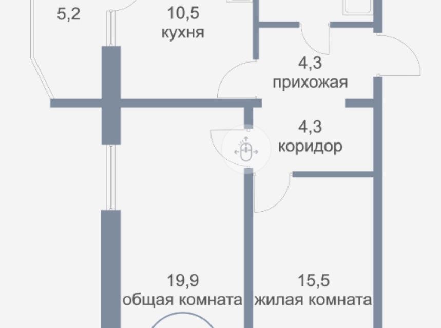 квартира г Нефтеюганск ЖК «Заречный» 7/2, городской округ Нефтеюганск фото 1