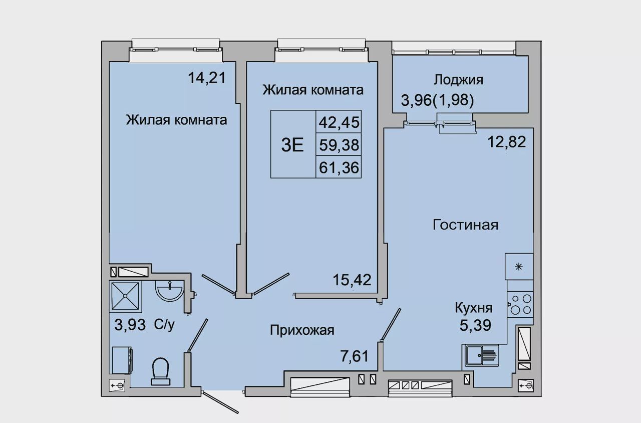 квартира г Батайск ул Булгакова 11 ЖК «Булгаков» фото 1