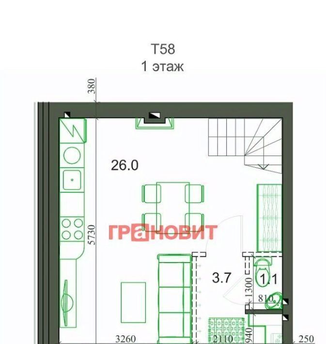 квартира р-н Новосибирский с Новолуговое мкр Березки 2 5-й кв-л, 21/1/4 фото 2