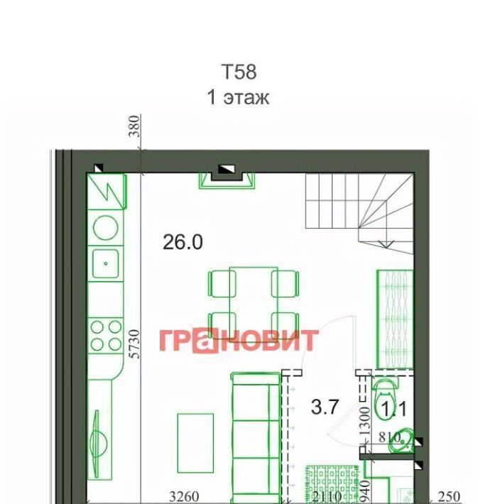 квартира р-н Новосибирский с Новолуговое мкр Березки 2 5-й кв-л, 21/1/4 фото 10