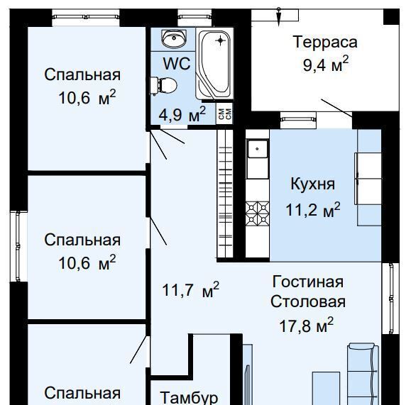 дом г Краснодар ст-ца Елизаветинская снт Голубая Нива ул Ромашковая р-н Прикубанский муниципальное образование фото 4