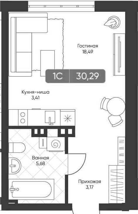 квартира г Новосибирск р-н Дзержинский Золотая Нива ул Королева ЖК «Биография» з/у 2 фото 1