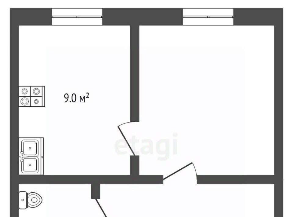 квартира г Чита п Текстильщиков р-н Черновский мкр Молодежный 10 фото 7