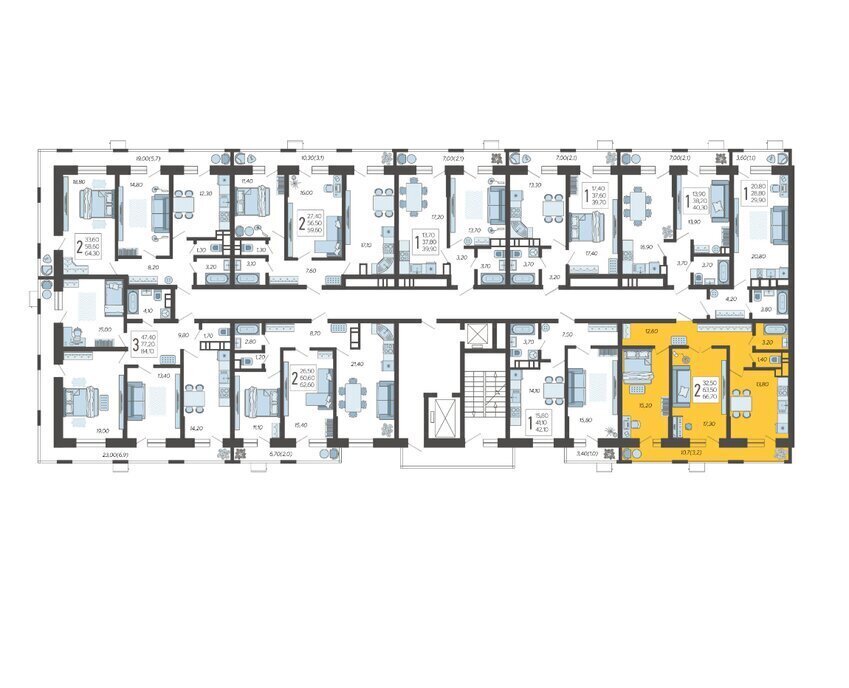 квартира г Краснодар микрорайон 9-й километр ул Ярославская 115к/2 фото 2