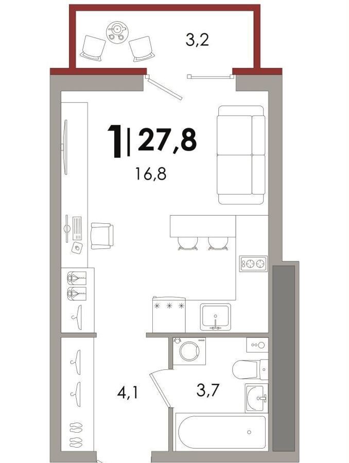 квартира г Тверь р-н Московский б-р Гусева 4 фото 5