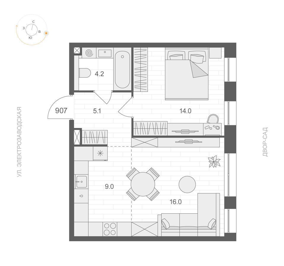 квартира г Москва метро Преображенская площадь ул Электрозаводская 60 ЖК ARTEL муниципальный округ Преображенское фото 1