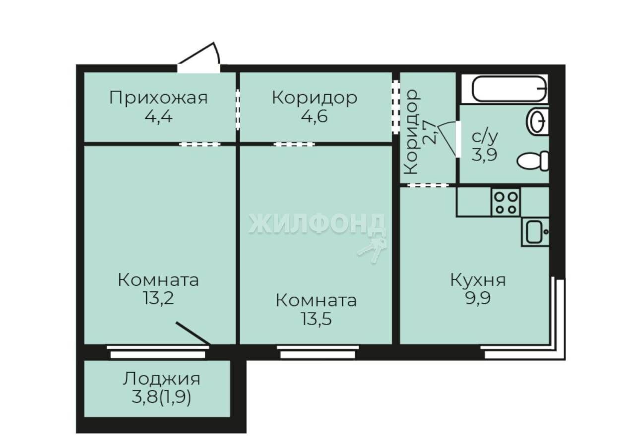 квартира г Барнаул р-н Центральный ул Кутузова 14а фото 4