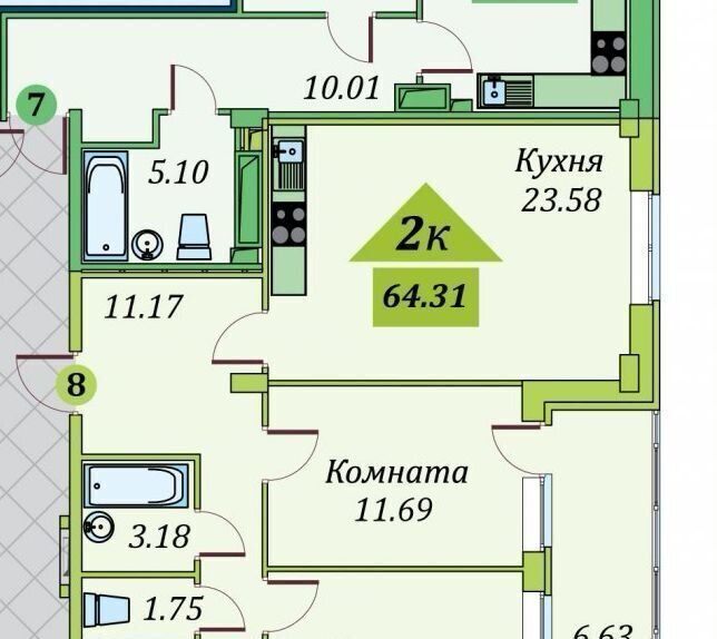 квартира г Тюмень р-н Калининский ул Таврическая 9к/5 фото 1