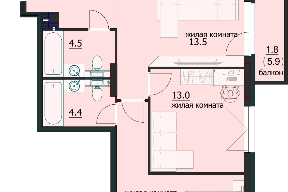 квартира г Киров ул Свободы 141 Киров городской округ фото 1