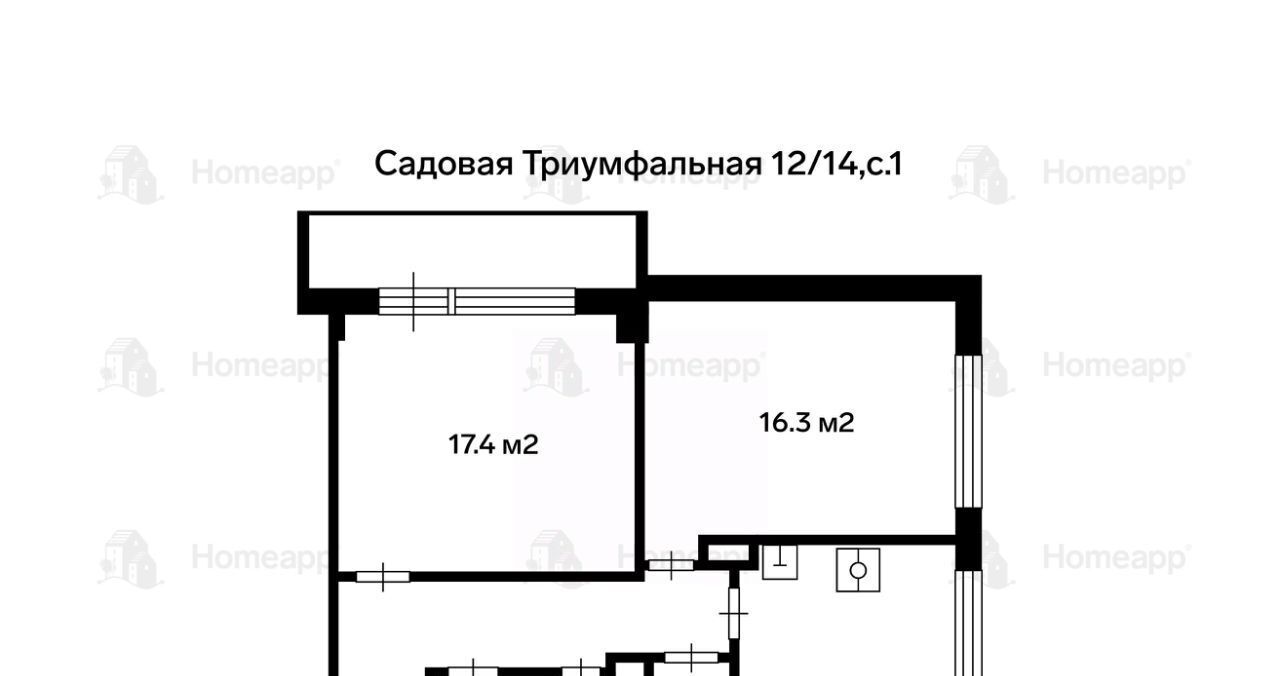 квартира г Москва метро Маяковская ул Садовая-Триумфальная 12/14с 1 фото 2