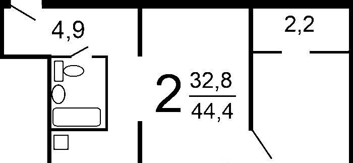 квартира г Нижний Новгород р-н Автозаводский мкр 6-й 45 фото 2