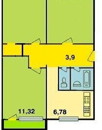 квартира г Санкт-Петербург метро Улица Дыбенко ул Тельмана 48к/3 фото 21