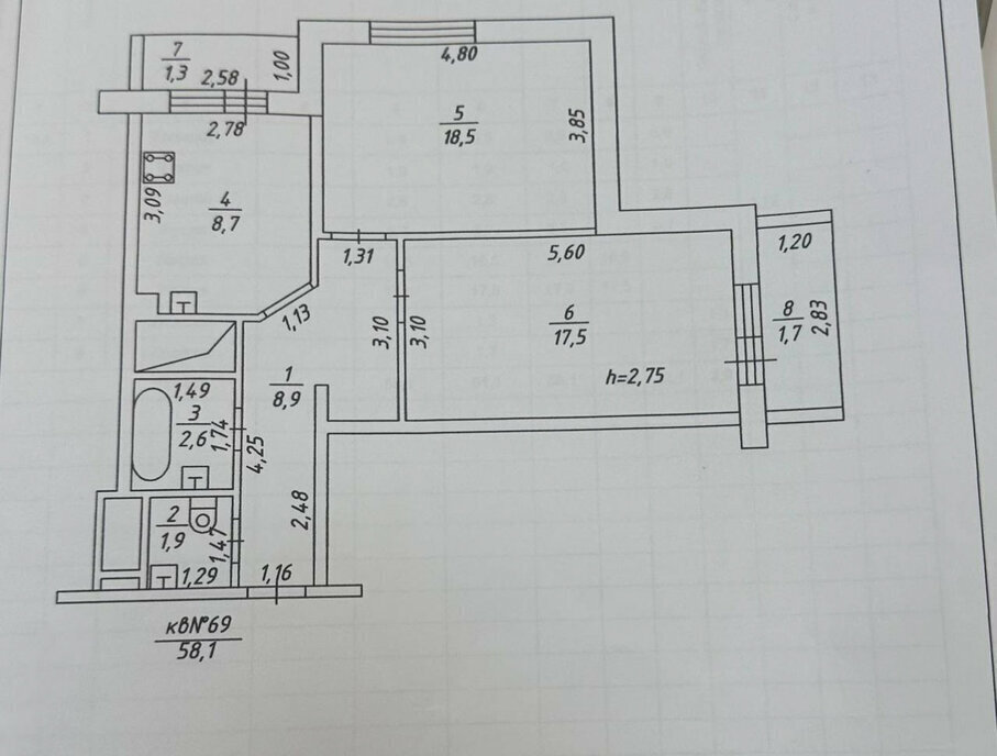 квартира г Казань Козья слобода ул Четаева 14 фото 21