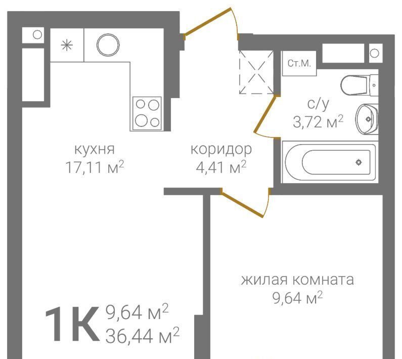 квартира г Нижний Новгород Горьковская ул 2-я Оранжерейная 6а фото 3