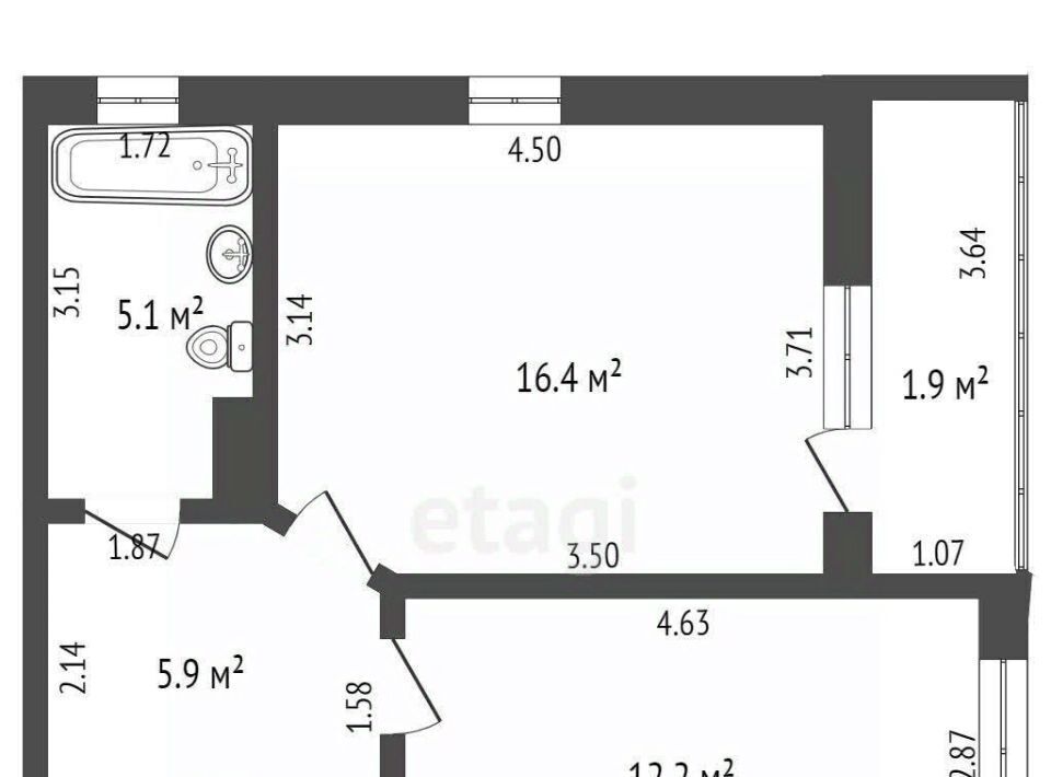 квартира г Калининград р-н Ленинградский ул Генерала Буткова 20 фото 12