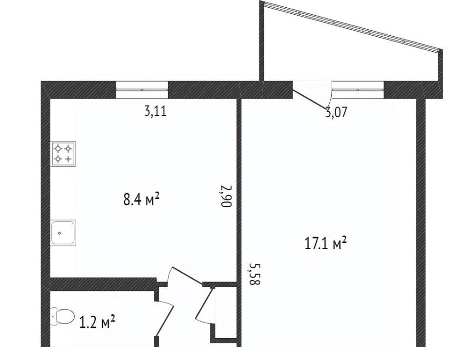 квартира г Хабаровск р-н Кировский ул Джамбула 25 фото 27