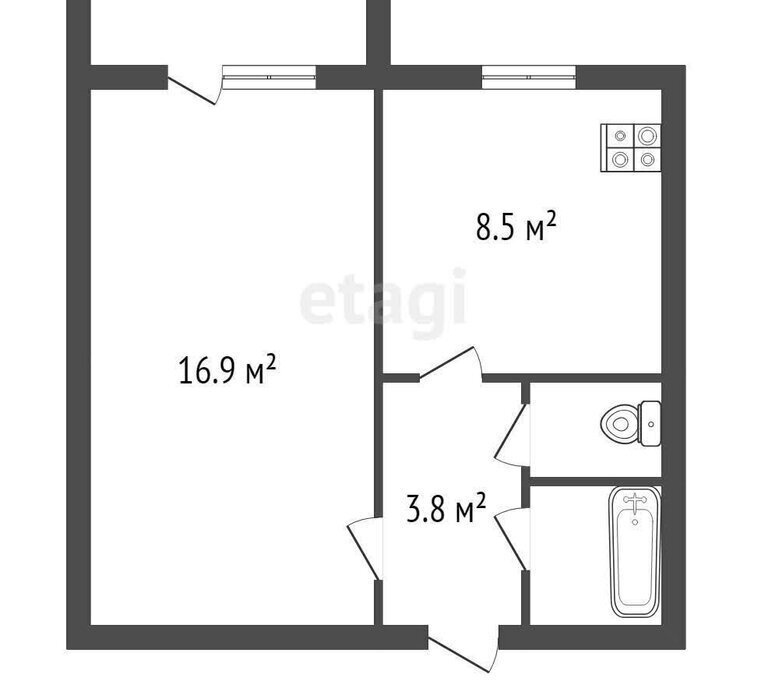 квартира г Южноуральск ул Сергея Буландо 2 фото 15