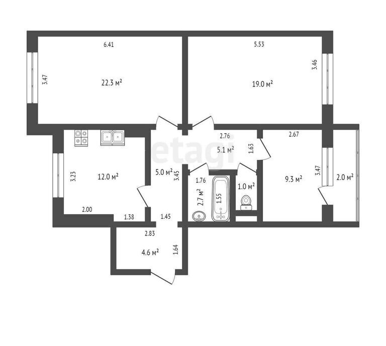 квартира г Омск проезд 1-й Амурский 9к/1 Центральный АО фото 10