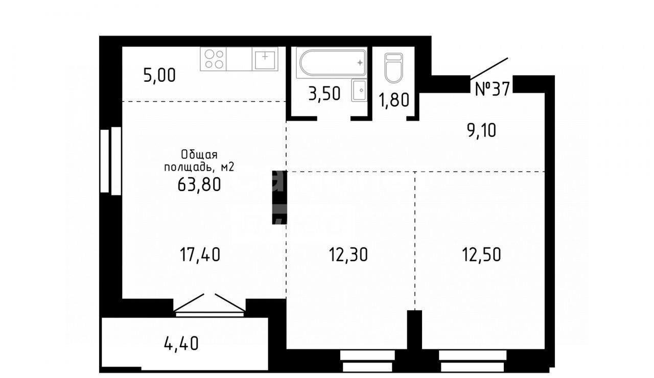 квартира г Барнаул р-н Центральный ул Никитина 10 ЖК «Smart» фото 1