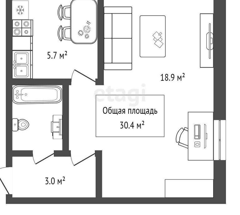 квартира г Новосибирск Речной вокзал ул Гурьевская 31 фото 11