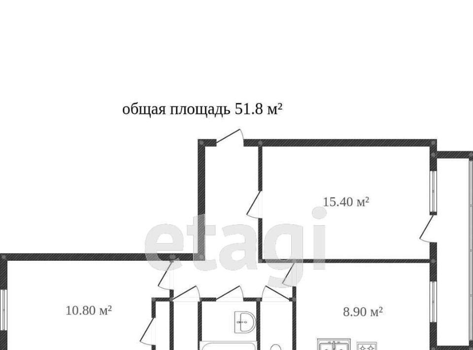 квартира г Калуга р-н Московский ул Гурьянова 10к/1 фото 2