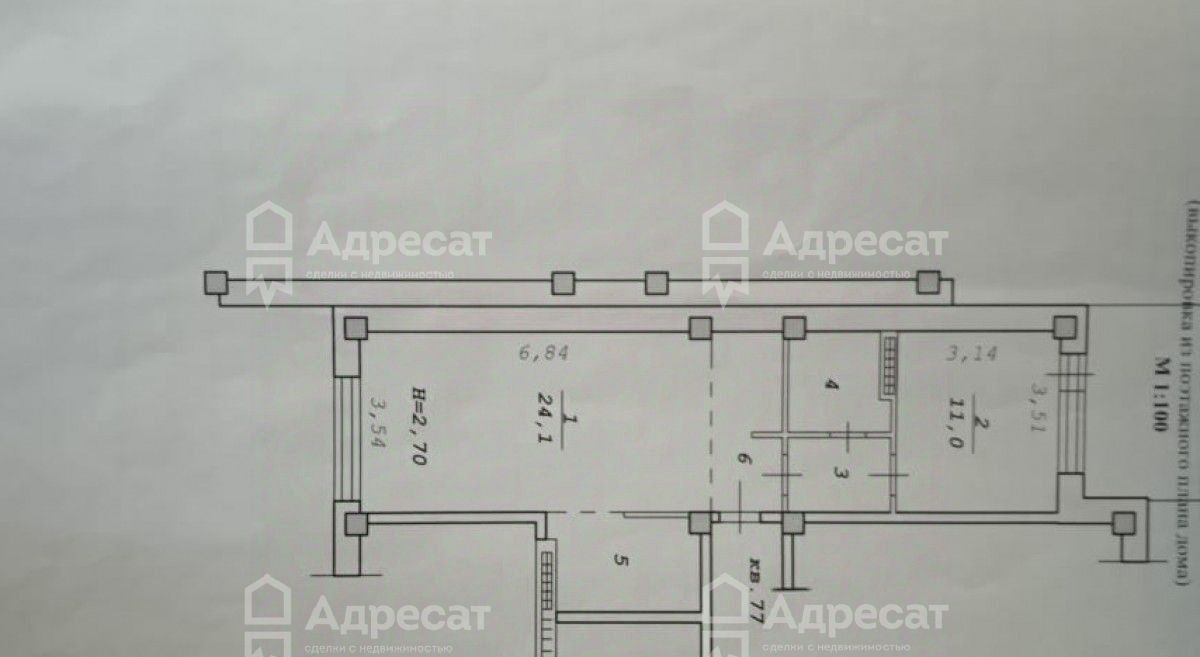 квартира г Волгоград р-н Дзержинский ул 51-й Гвардейской 30а фото 21