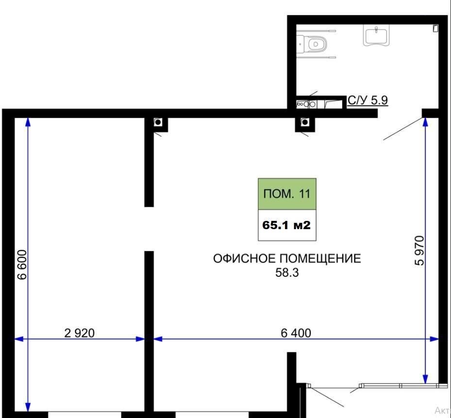 свободного назначения г Краснодар р-н Прикубанский ул им. лётчика Позднякова 2к/21 фото 6