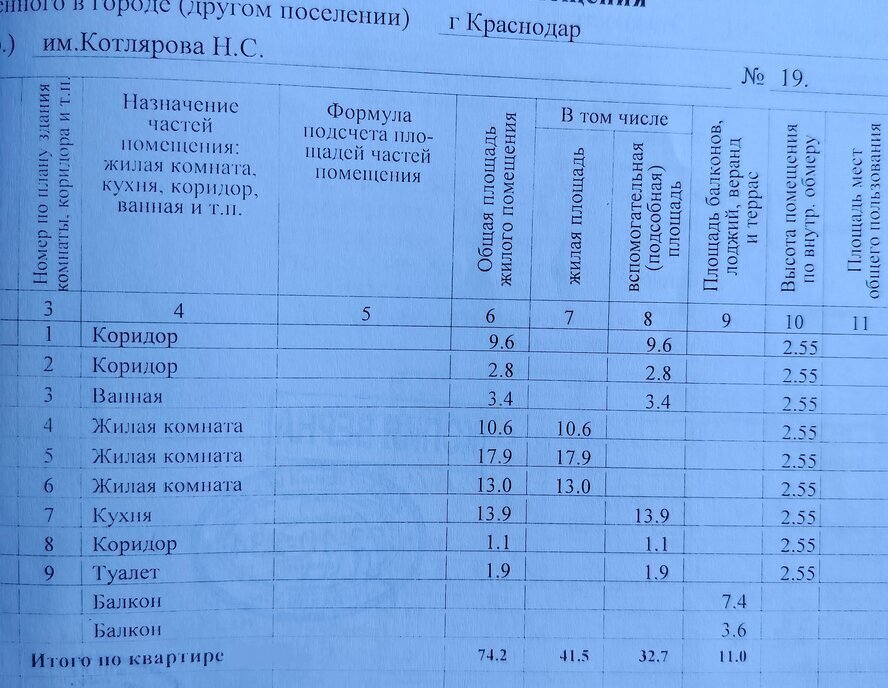 квартира г Краснодар р-н Прикубанский микрорайон «Московский» 19 улица имени Николая Семеновича Котлярова фото 29