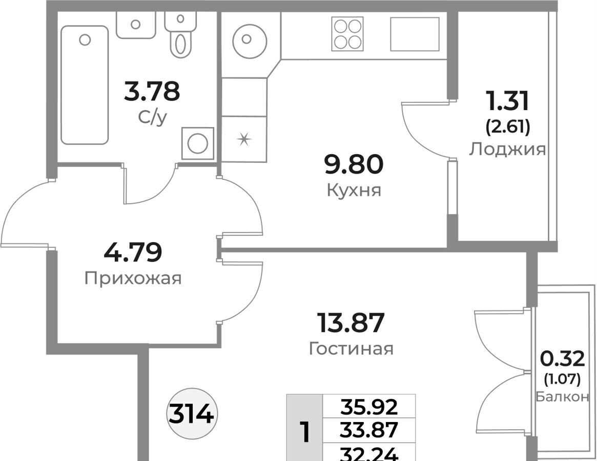 квартира г Калининград р-н Ленинградский ул Пригородная ЖК «Легенды Девау» жилой дом фото 13