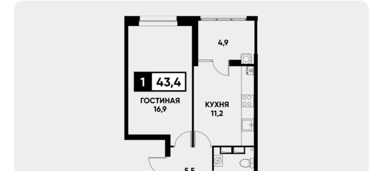 квартира г Ставрополь р-н Промышленный ул Тухачевского 33к/1 концептуальный район «Кварталы 17/77» фото 1