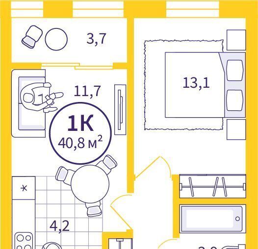 квартира г Екатеринбург р-н Верх-Исетский Геологическая ул Репина 111 ЖК Астон Отрадный фото 1